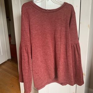 Maroon Lucky Brand Long Sleeved Top